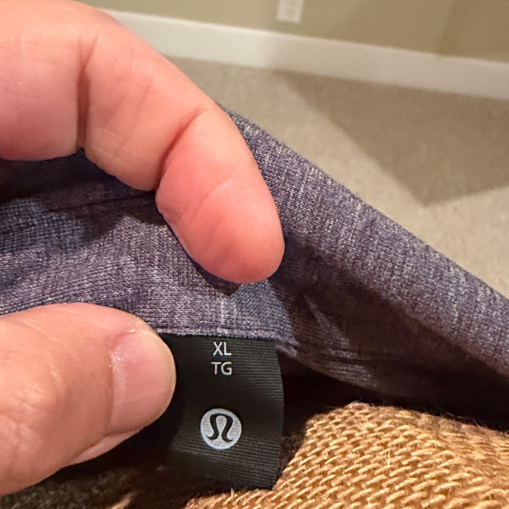 Lululemon Evolution long sleeve polo, XL, gray/purple, EUC, slim fit - Picture 6 of 7